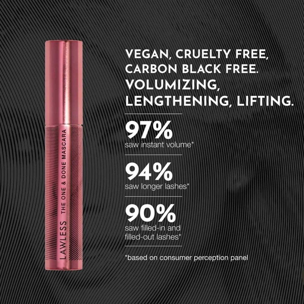 LAWLESS BEAUTY | The One And Done Long-Wear Volumizing Mascara: Nightlife (blk)